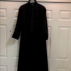 Long black wool coat